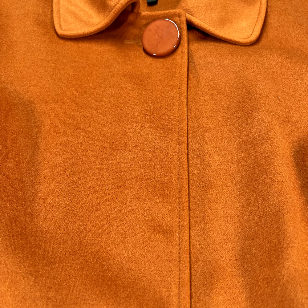 Harve Benard Single Button Wrap Jacket Women's Large Orange Mustard Fall - Picture 4 of 12